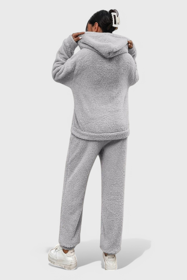 Billie Ensemble Deux Pièces en Teddy Doux et Chaleureux