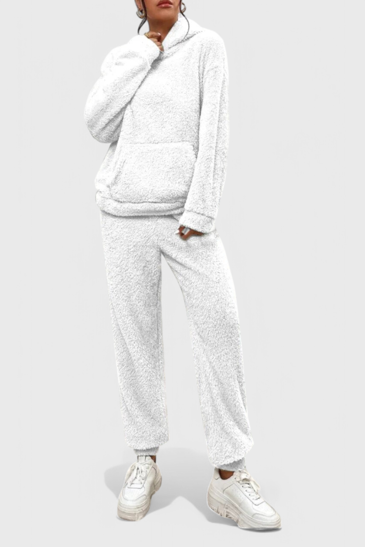 Billie Ensemble Deux Pièces en Teddy Doux et Chaleureux