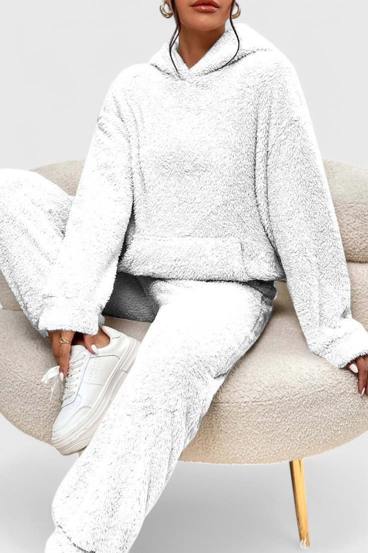 Billie Ensemble Deux Pièces en Teddy Doux et Chaleureux
