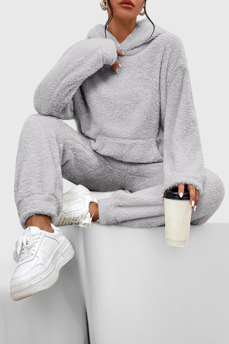 Billie Ensemble Deux Pièces en Teddy Doux et Chaleureux