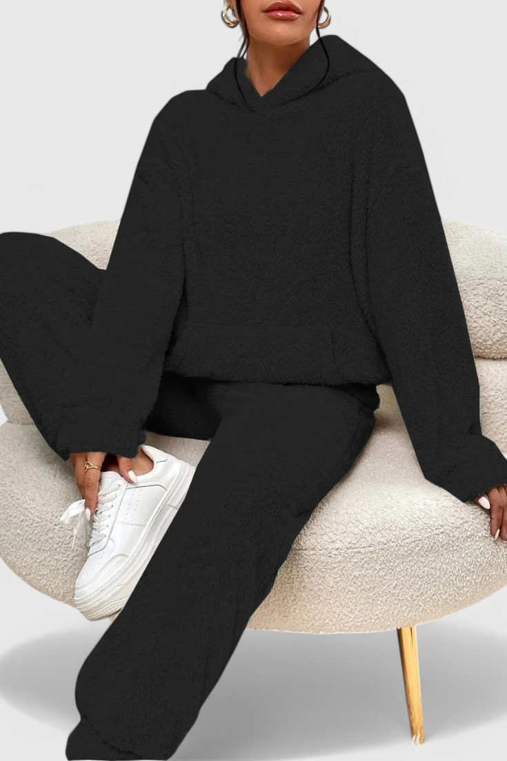 Billie Ensemble Deux Pièces en Teddy Doux et Chaleureux