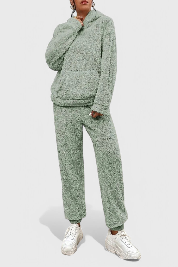 Billie Ensemble Deux Pièces en Teddy Doux et Chaleureux