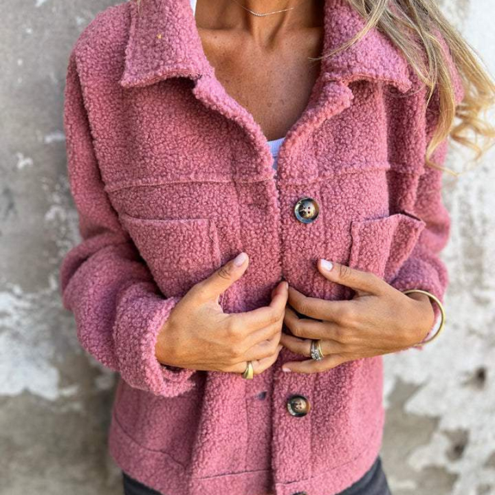 Ariane | Veste en fausse fourrure douce à boutons