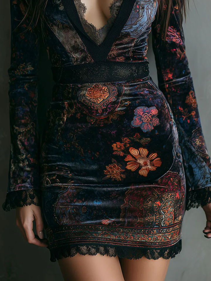Lona™ | Robe Courte en Velours Élégante