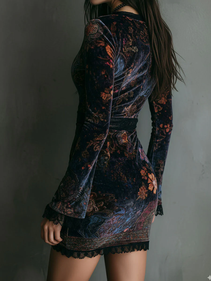 Lona™ | Robe Courte en Velours Élégante