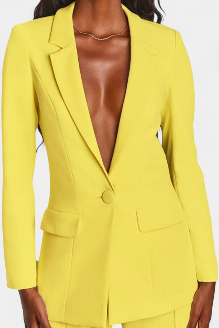 Marnie Ensemble Blazer Structuré et Pantalon Taille Haute