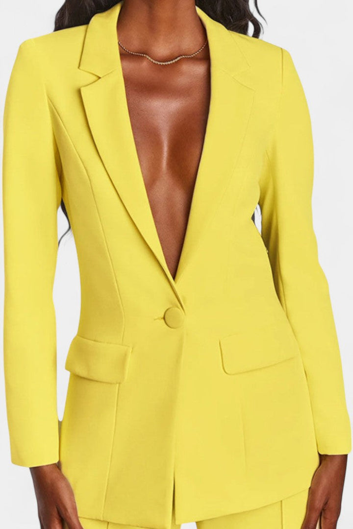 Marnie Ensemble Blazer Structuré et Pantalon Taille Haute