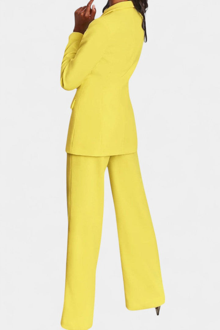 Marnie Ensemble Blazer Structuré et Pantalon Taille Haute