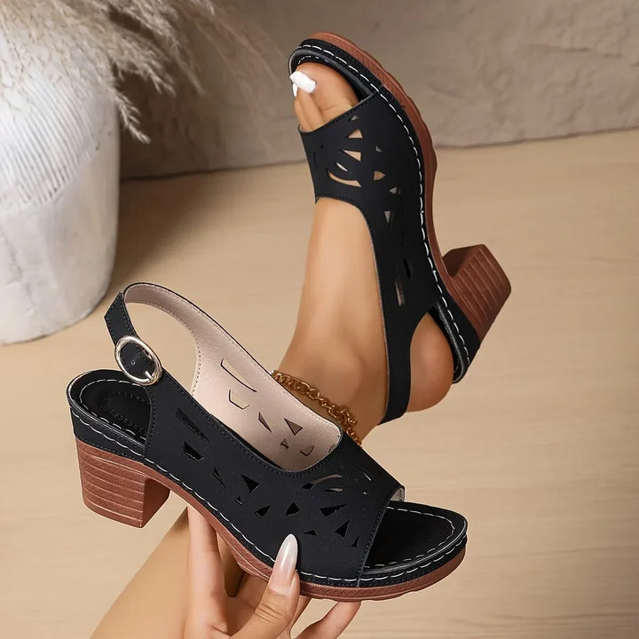 Claudia™ | Sandales compensées bohèmes à triple soutien de la voûte plantaire pour femmes