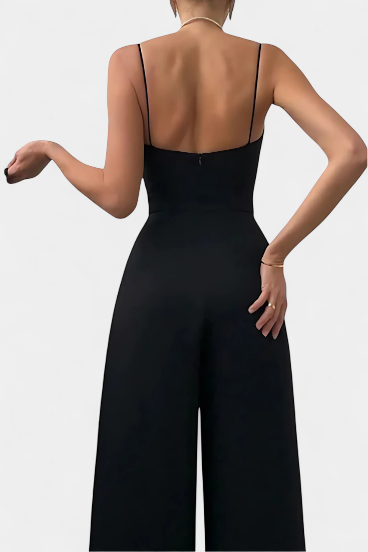 Romily Combinaison Sans Manches à Taille Ajustée et Jambes Fluides