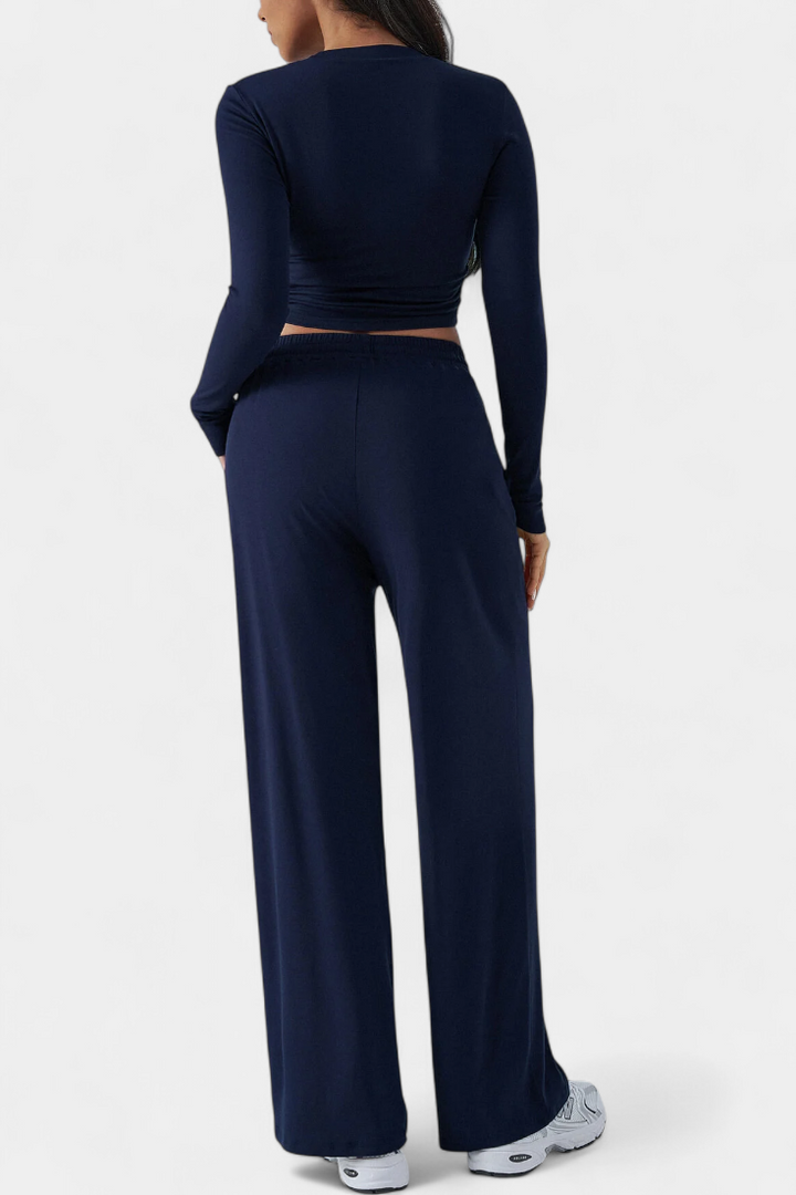 Celaen Ensemble de Yoga en Viscose à Coupe Élastique et Col Rond