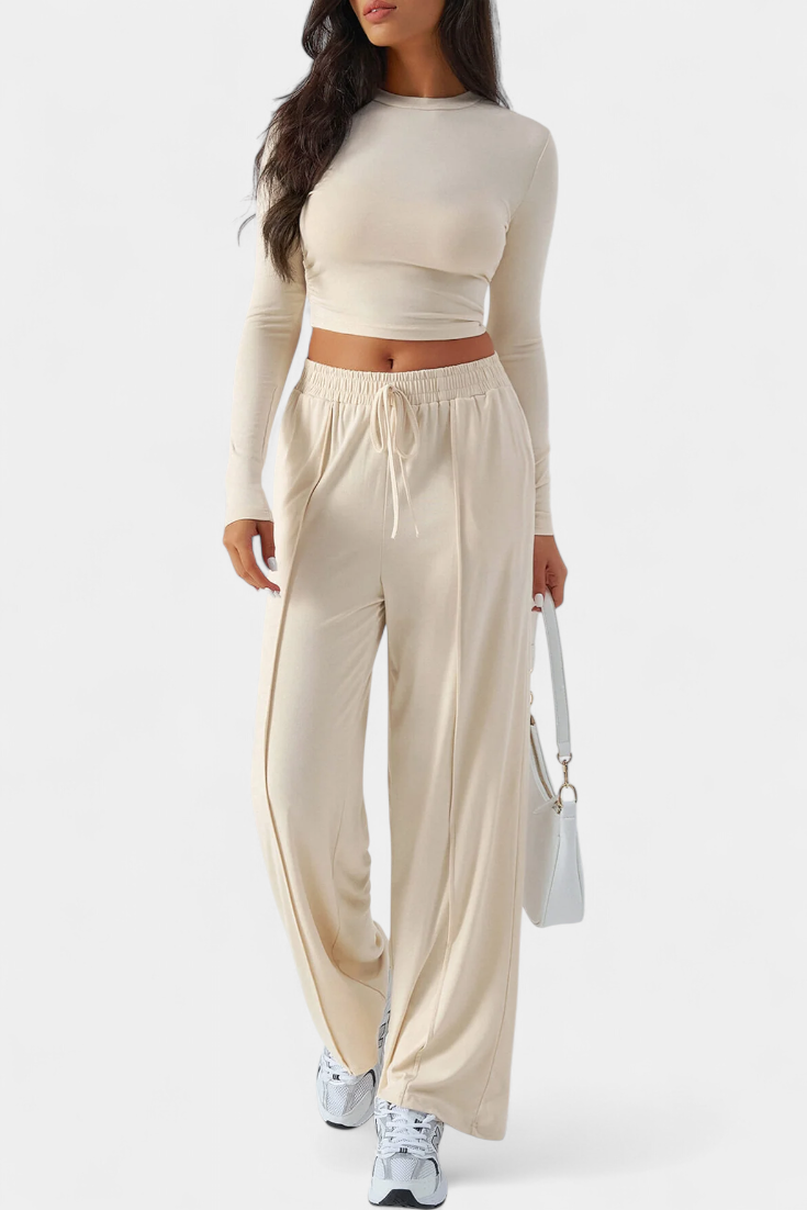 Celaen Ensemble de Yoga en Viscose à Coupe Élastique et Col Rond