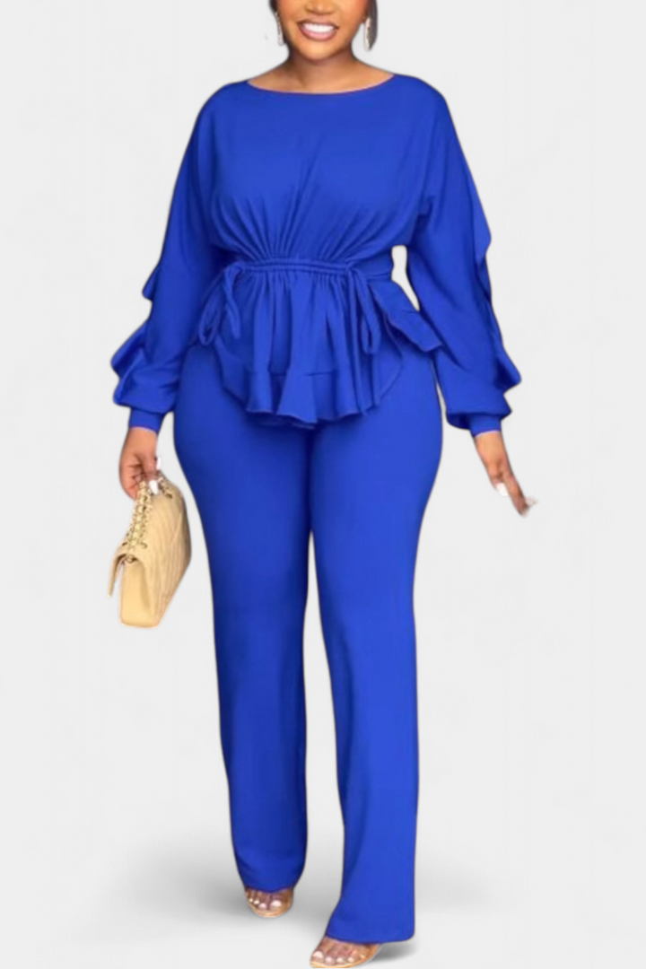 Charmed Ensemble Volanté à Taille Ajustable et Pantalon Ajusté