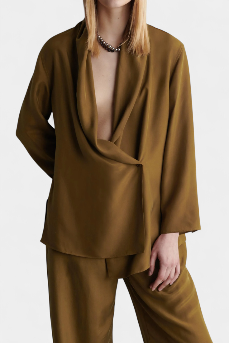 Sue Ensemble Tailleur en Viscose à Blazer Ceinturé