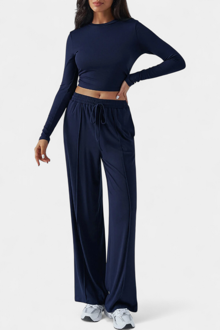 Celaen Ensemble de Yoga en Viscose à Coupe Élastique et Col Rond