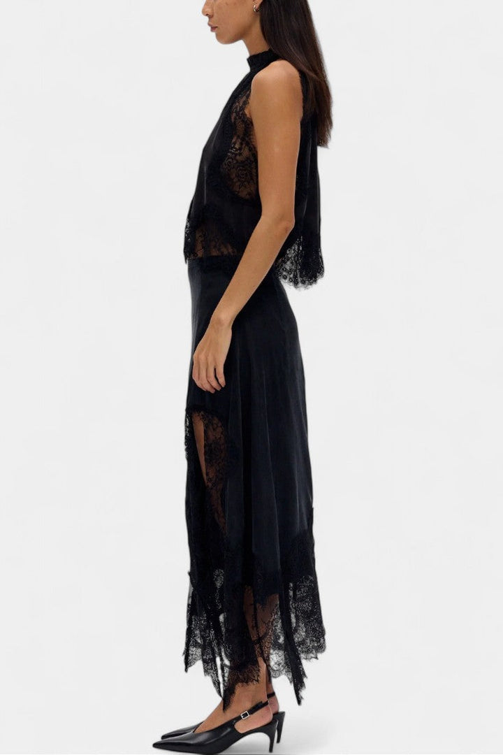 Coralena Ensemble Jupe Midi en Dentelle et Top Coordonné