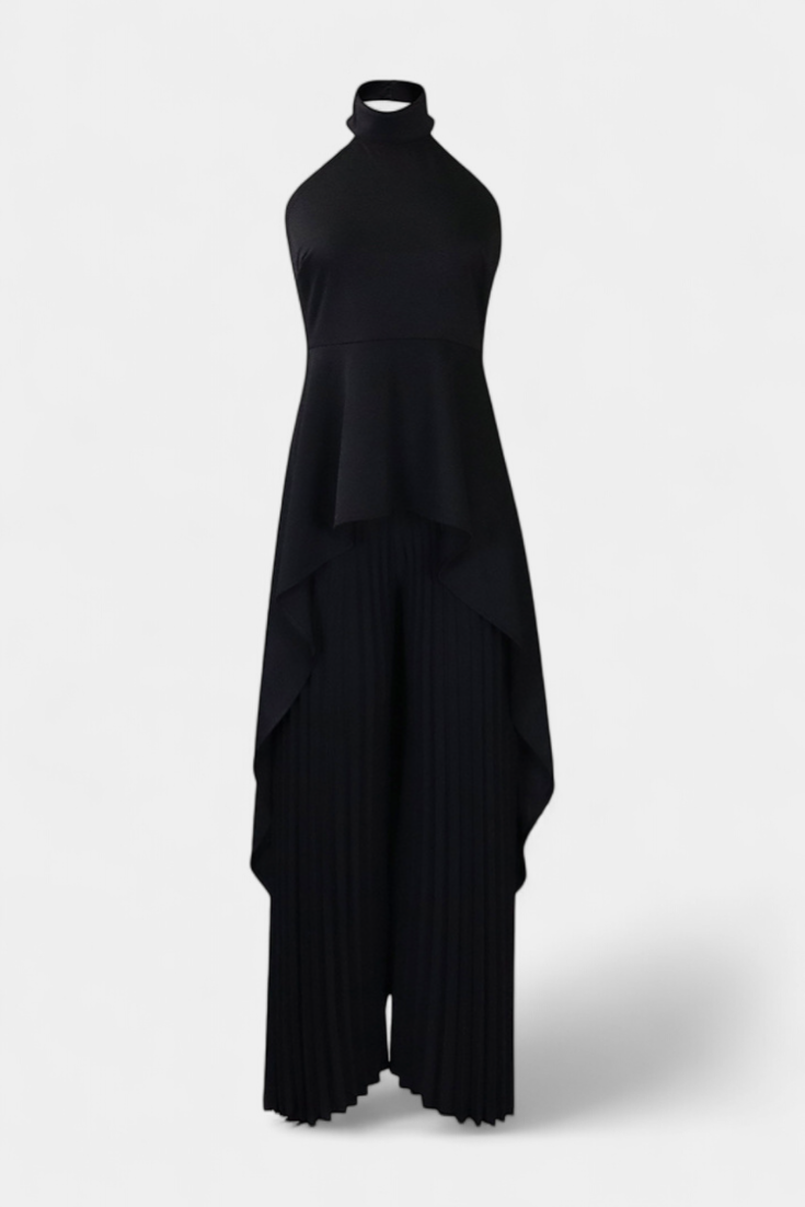 Chrysoula Ensemble Asymétrique Sans Manches avec Pantalon Plissé