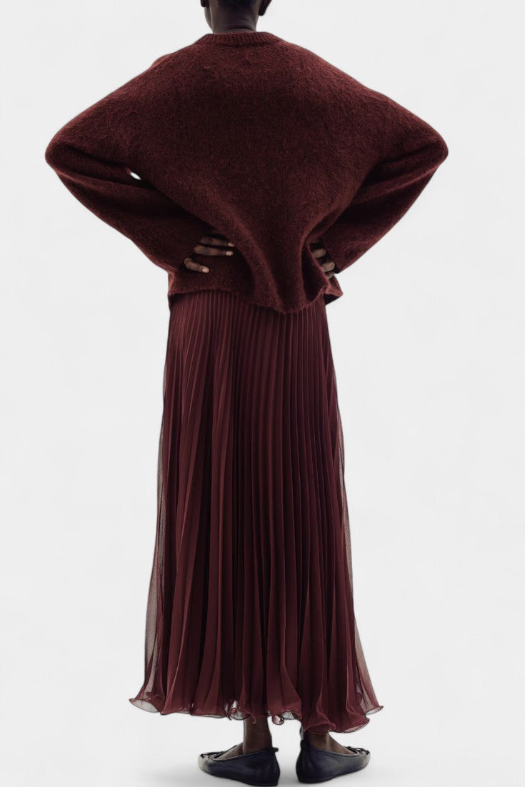 Gia Ensemble Oversized à Pull et Jupe Midi Ajustée