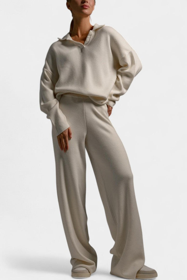 Clairette Ensemble en Maille Doux et Élégant Deux Pièces