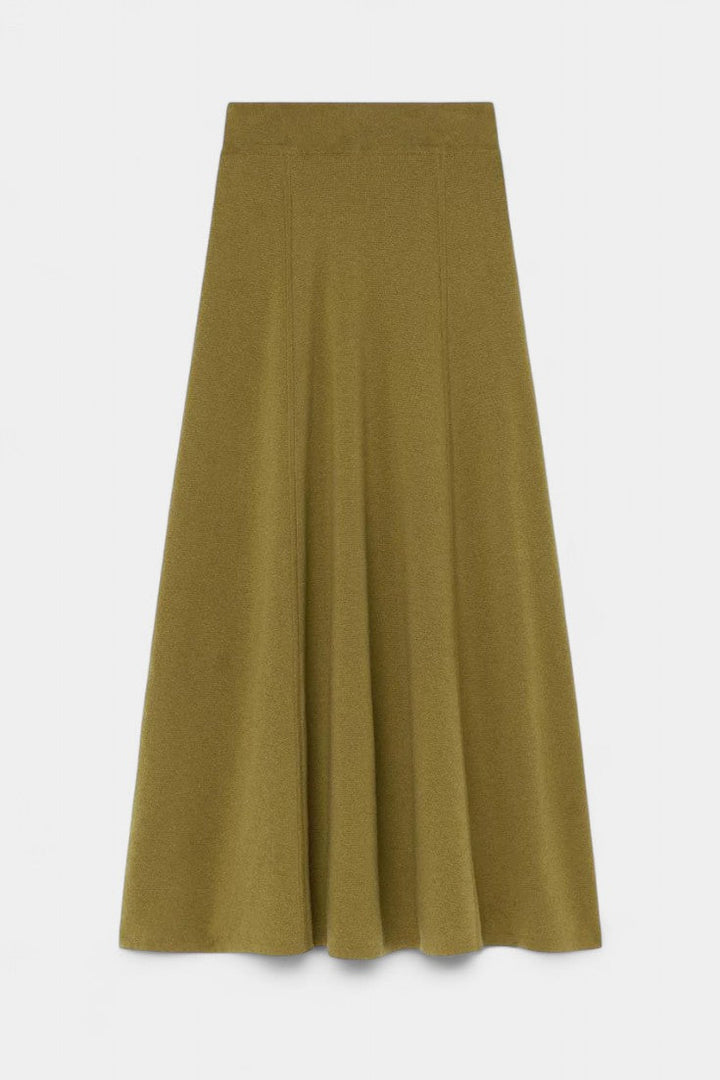 Patricia Ensemble Pull Col Montant et Jupe Maxi à Texture Côtelée