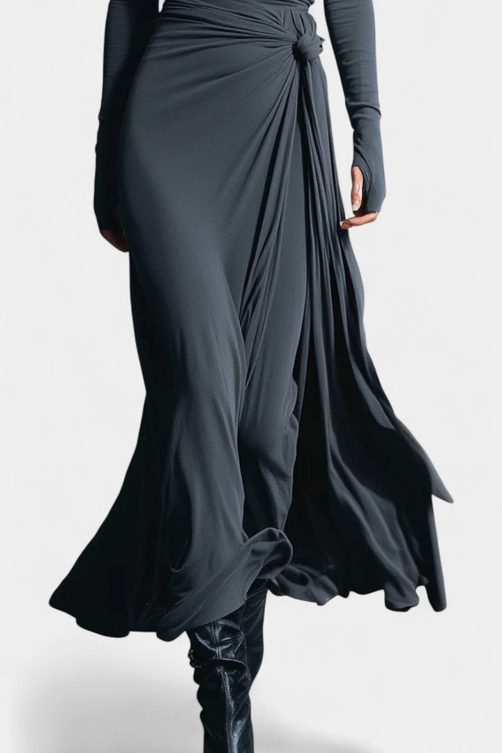 Armelle Robe Longue Portefeuille Nouée