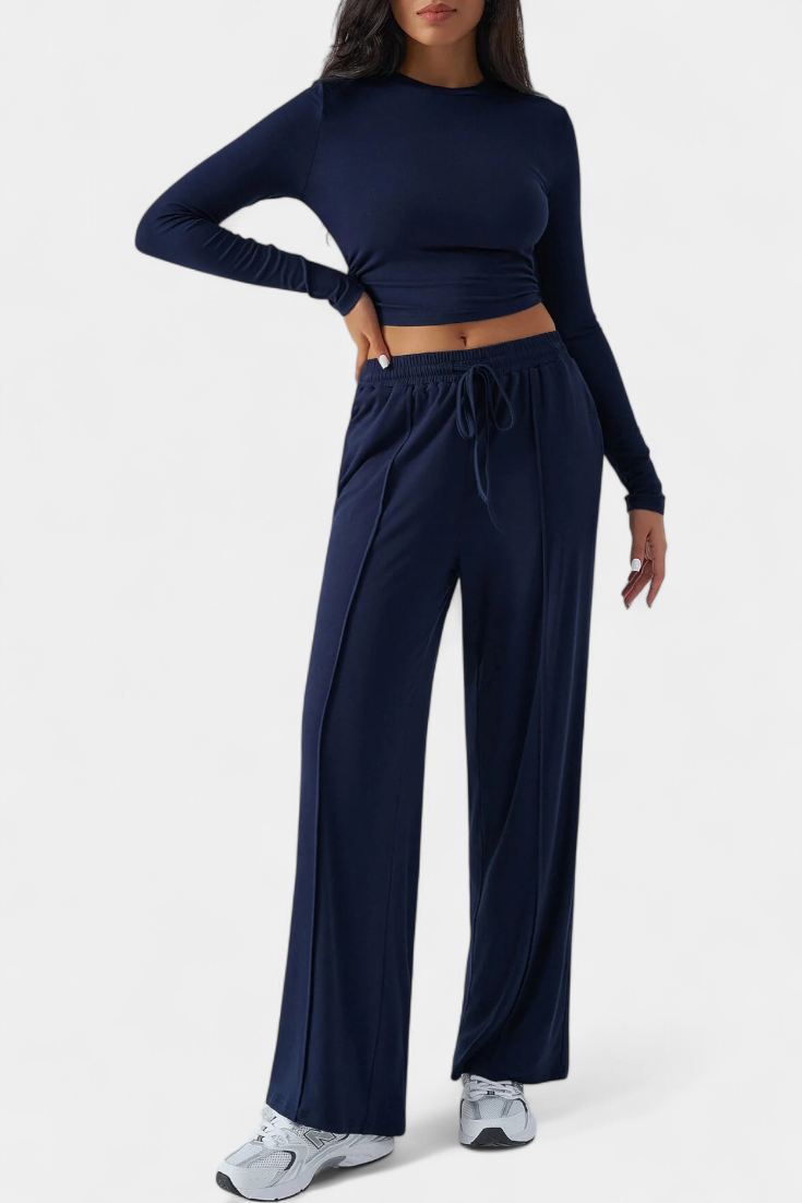 Celaen Ensemble de Yoga en Viscose à Coupe Élastique et Col Rond