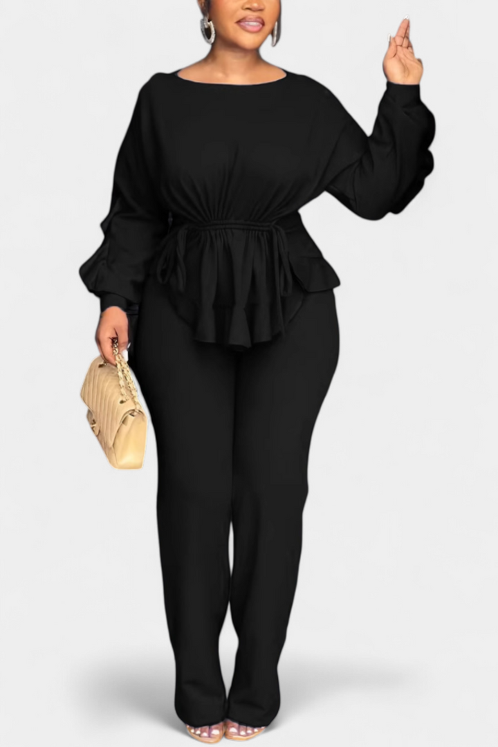 Charmed Ensemble Volanté à Taille Ajustable et Pantalon Ajusté