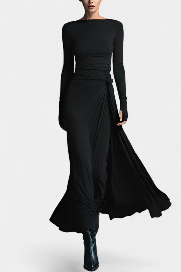 Armelle Robe Longue Portefeuille Nouée