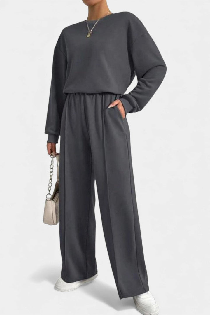 Tiara Ensemble Décontracté Sweatshirt & Pantalon Taille Haute