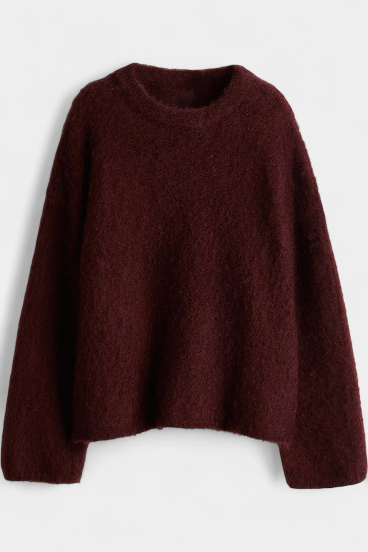 Gia Ensemble Oversized à Pull et Jupe Midi Ajustée
