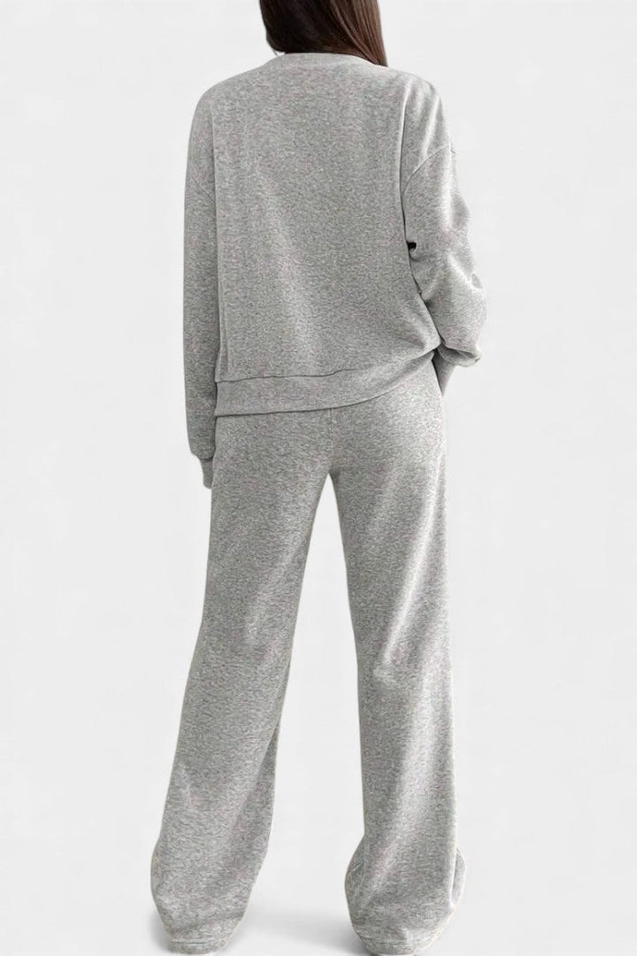 Vellina Ensemble Décontracté Veste Cardigan & Pantalon Large