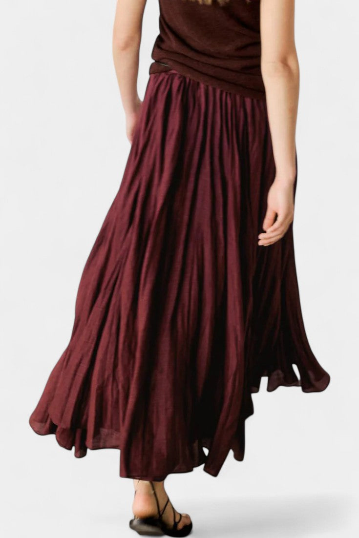 Gia Ensemble Oversized à Pull et Jupe Midi Ajustée