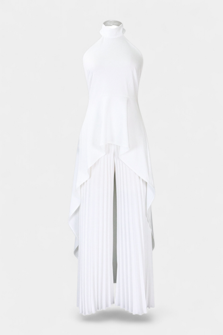 Chrysoula Ensemble Asymétrique Sans Manches avec Pantalon Plissé