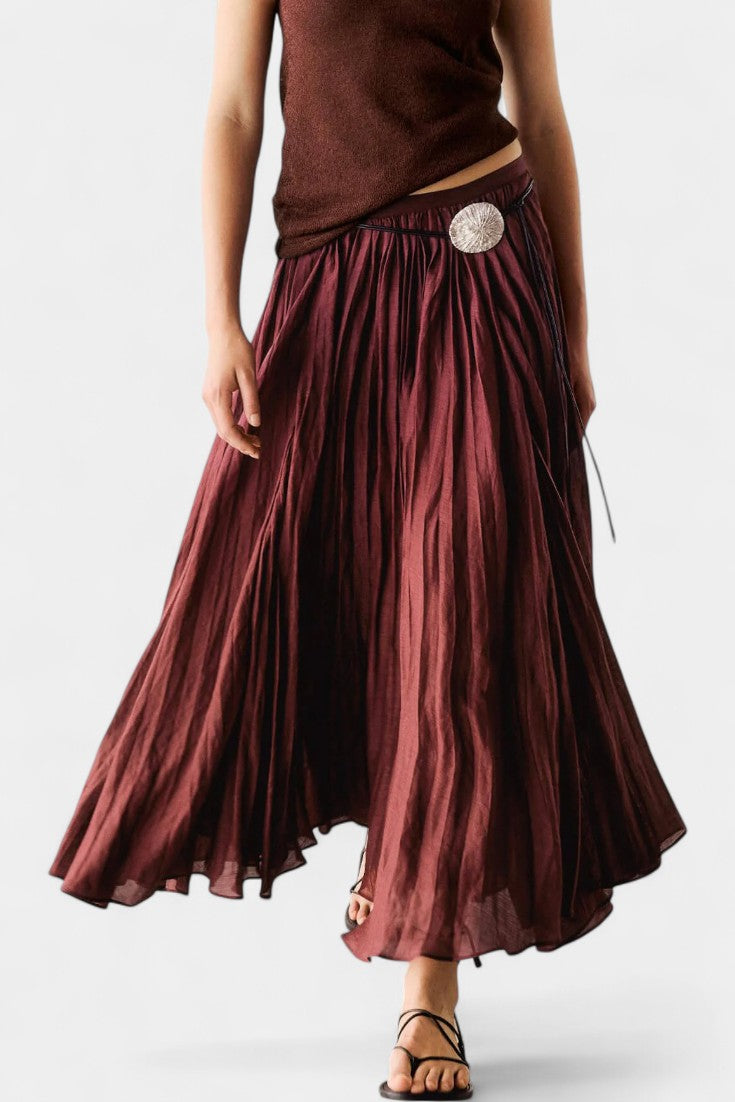 Gia Ensemble Oversized à Pull et Jupe Midi Ajustée