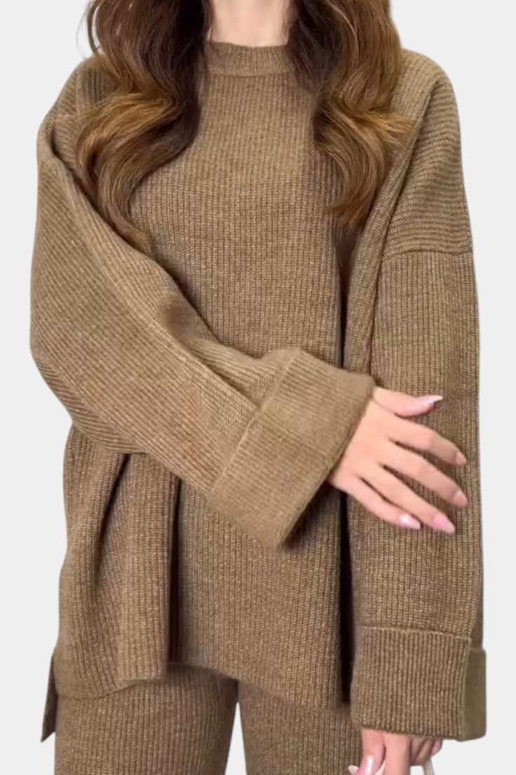 Quirina Ensemble Décontracté Col Rond & Pantalon Fluide