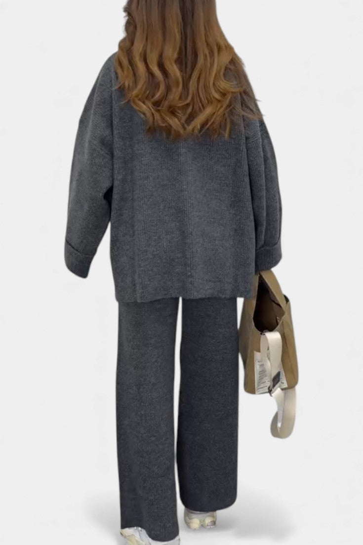 Quirina Ensemble Décontracté Col Rond & Pantalon Fluide