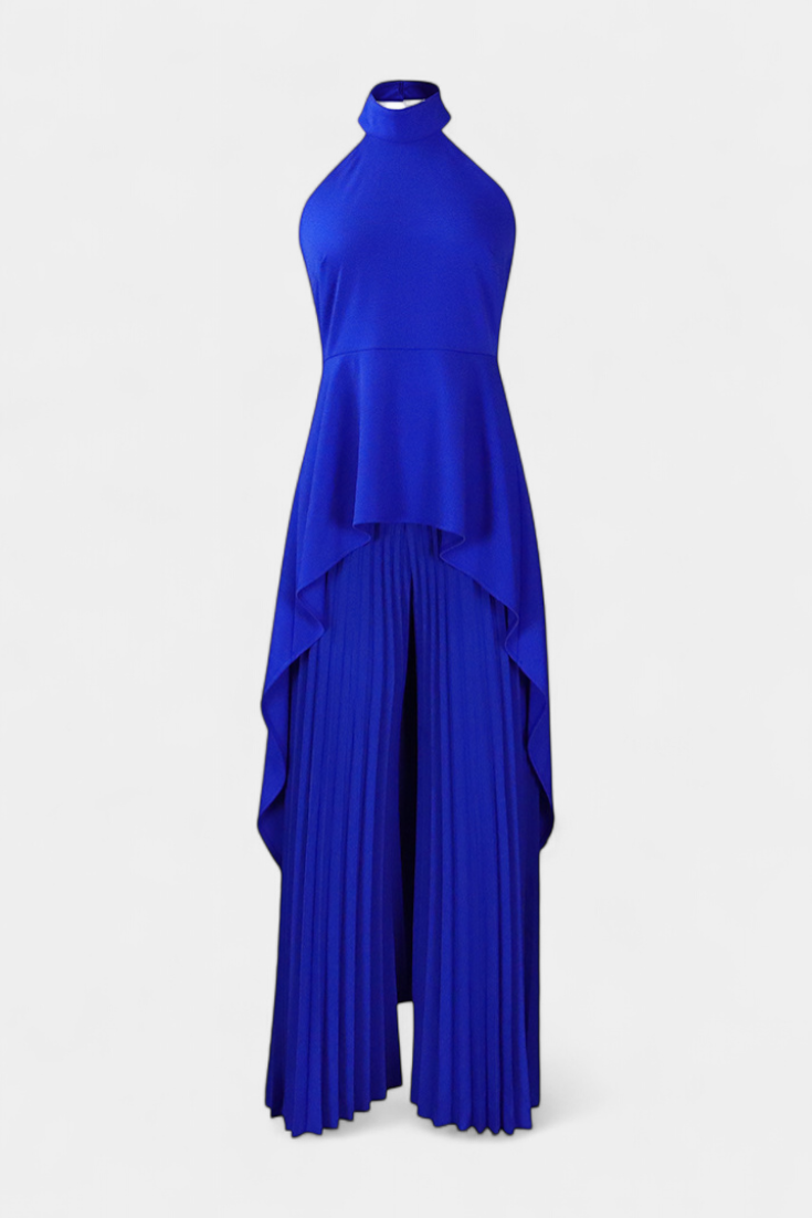 Chrysoula Ensemble Asymétrique Sans Manches avec Pantalon Plissé