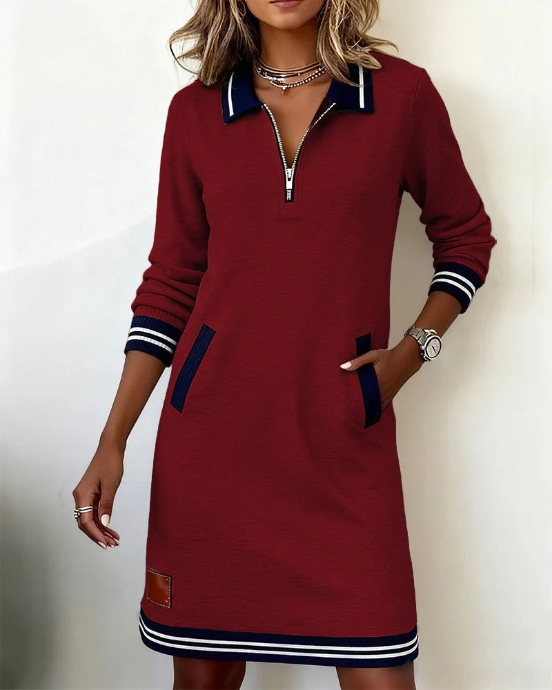 Sylvia™ | Robe Chic À Manches Longues En Coton