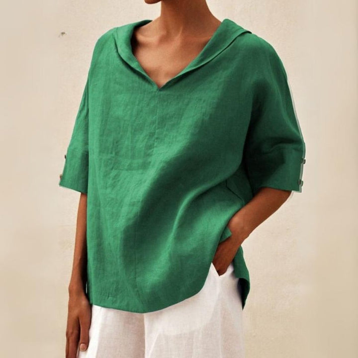Julie™ | Chemise ample à col en V
