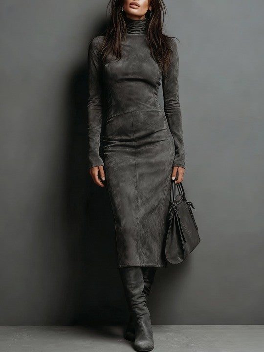 Lorena ║ Robe midi longue marron