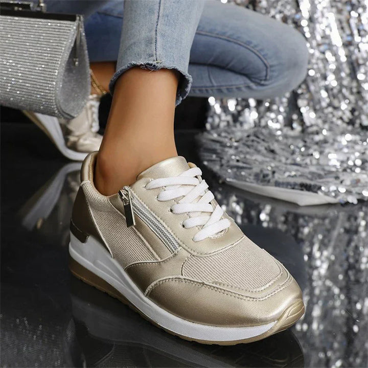 Olivia™ | Nouvelles baskets ergonomiques à lacets et fermeture éclair latérale pour femmes