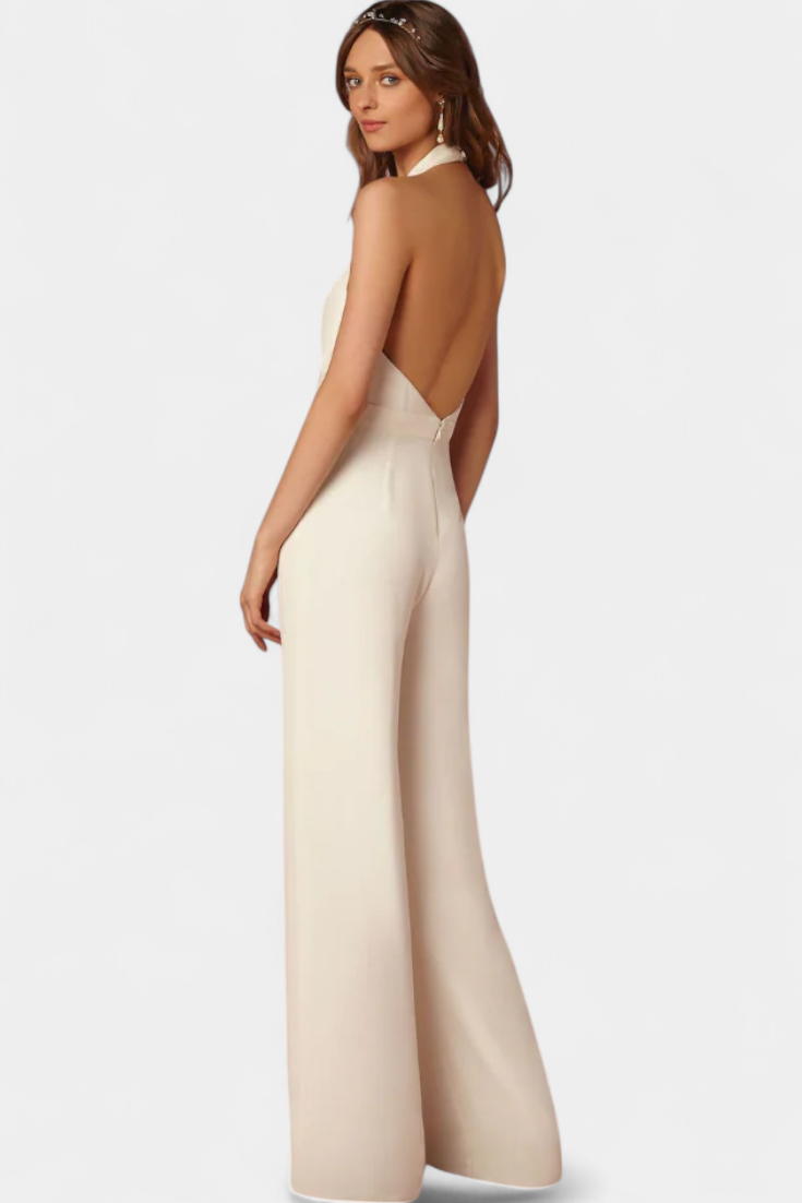 Lila Combinaison à Jambes Larges et Silhouette Élancée